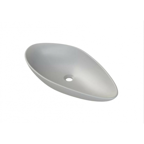 Επικαθήμενος Νιπτήρας Πορσελάνης 74x38cm Cerastyle Olive 07130A-97 Γκρι Ματ